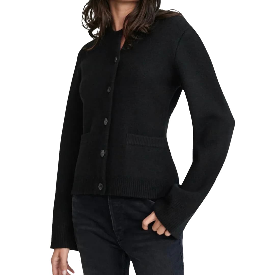 Elarova | Damen Strickjacke mit offener Front und weiten Ärmeln