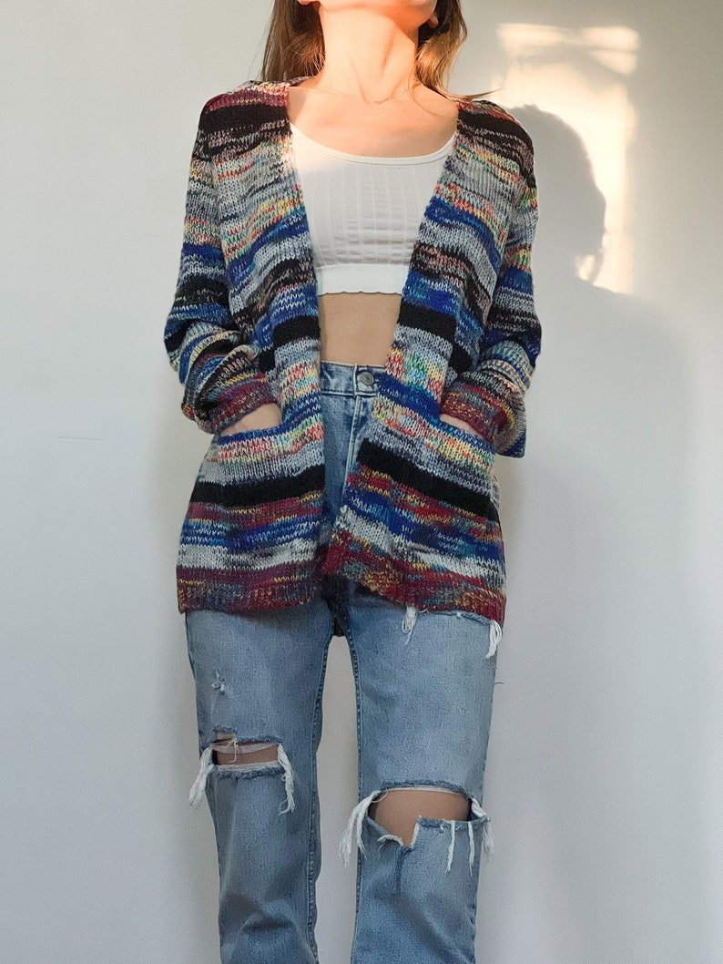 Elarova | Damen Strickjacke mit offener Vorderseite und Taschen