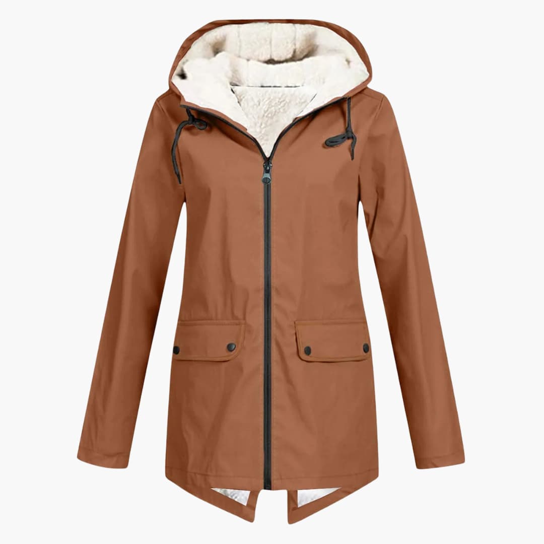 Damen Trenchcoat Mit Kapuze