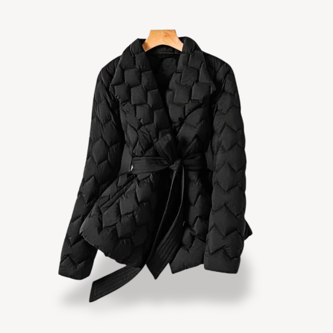 Elarova | Elegante Daunenjacke mit Gürtel für Damen