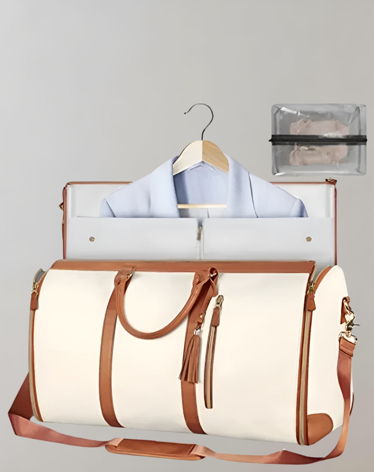 Elarova | Eleganter Kleiderorganizer Umhängetasche aus Vegan Leder