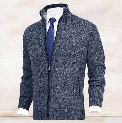 Elarova | Eleganter Und Bequemer Strickjacke Mit Kragen Für Herren