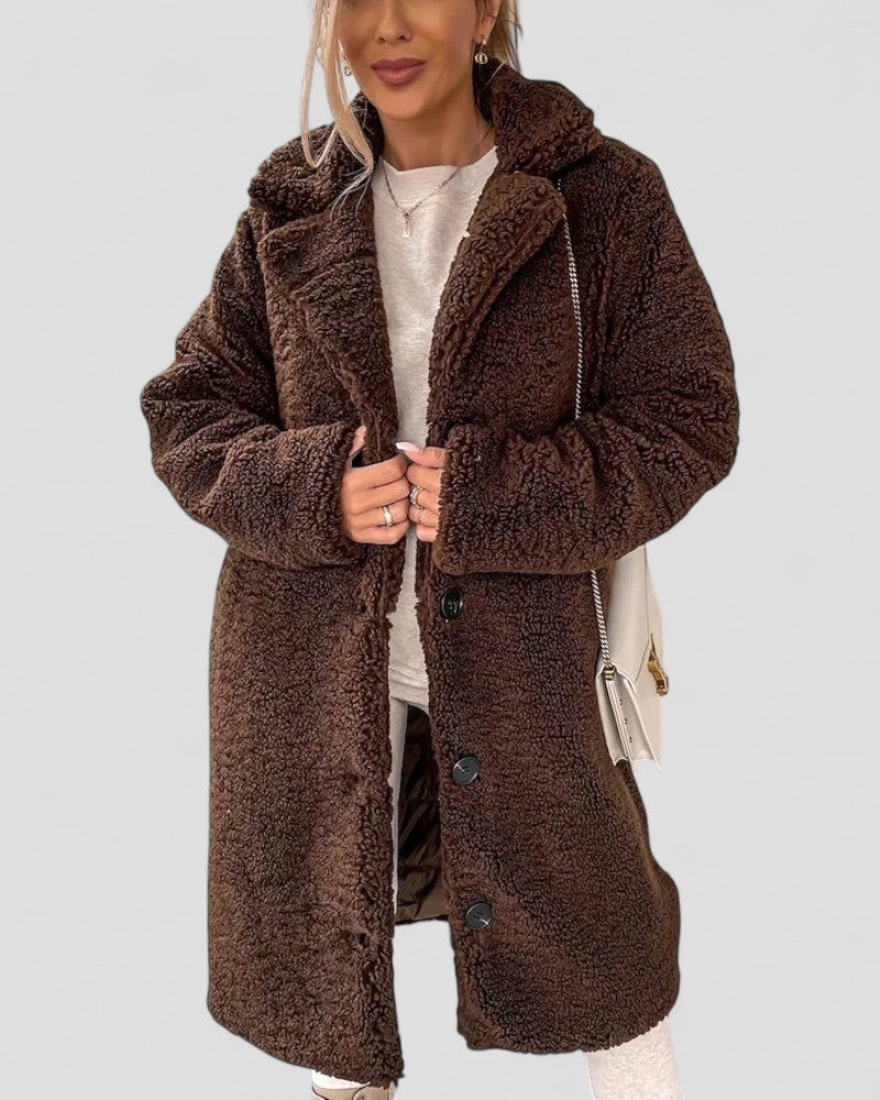 Elarova | Flauschiger Teddymantel für Damen