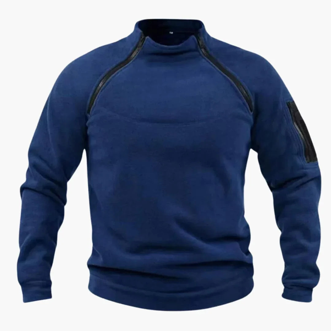 Elarova | Fleece Pullover mit Reißverschluss für Herren