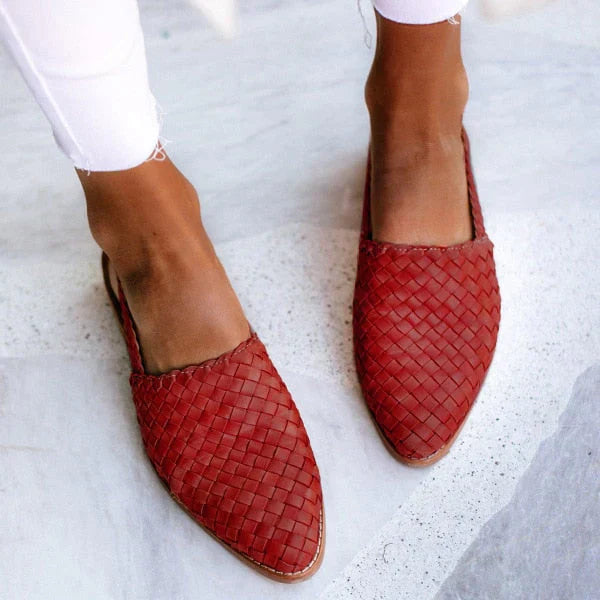 Elarova | Geflochtene Damen Sneakers Bequeme und stilvolle flache Schuhe