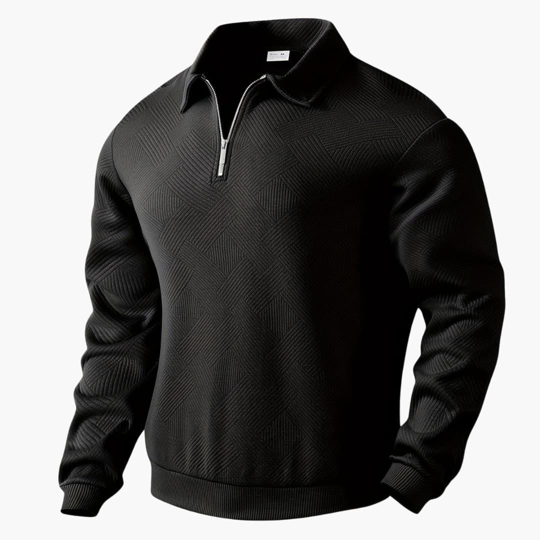 Elarova | Geometrisch Gemusterter Strickpullover für Herren