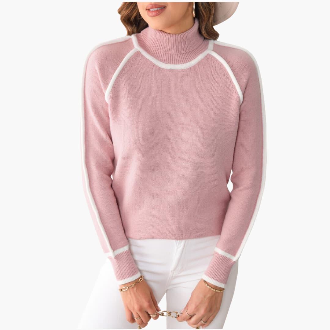 Elarova | Gestreifter Rollkragenpullover für Damen