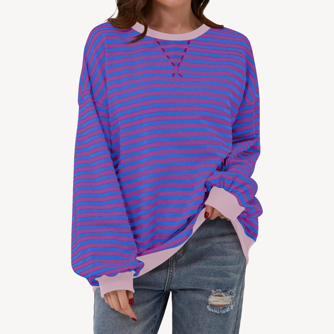 Elarova | Gestreiftes Langarm-Top für Damen