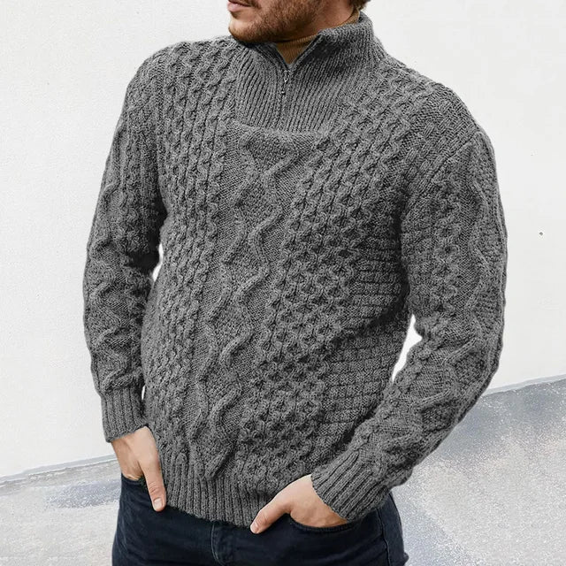 Elarova | Gestrickter Rollkragenpullover für Herren