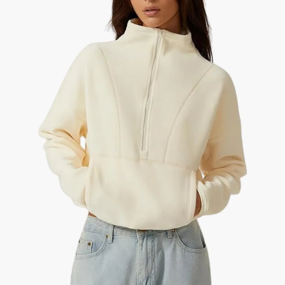 Elarova | Halb-Zip Fleece-Sweatshirt für Damen