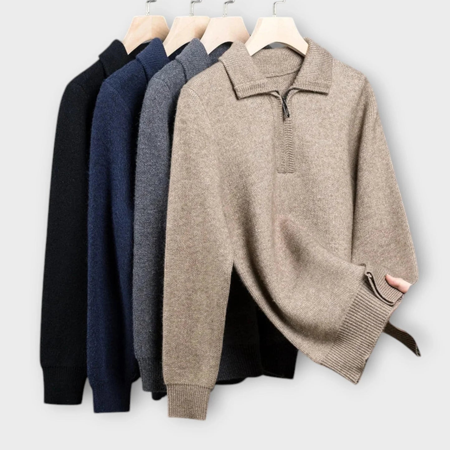 Elarova | Halb-Zip Winterpullover für Herren