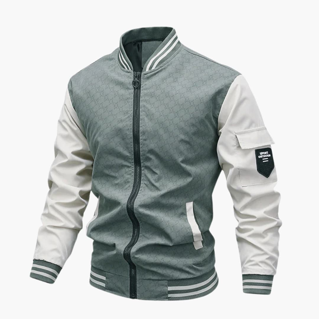 Elarova | Herren-Bomberjacke mit Reißverschluss und Ärmeltasche