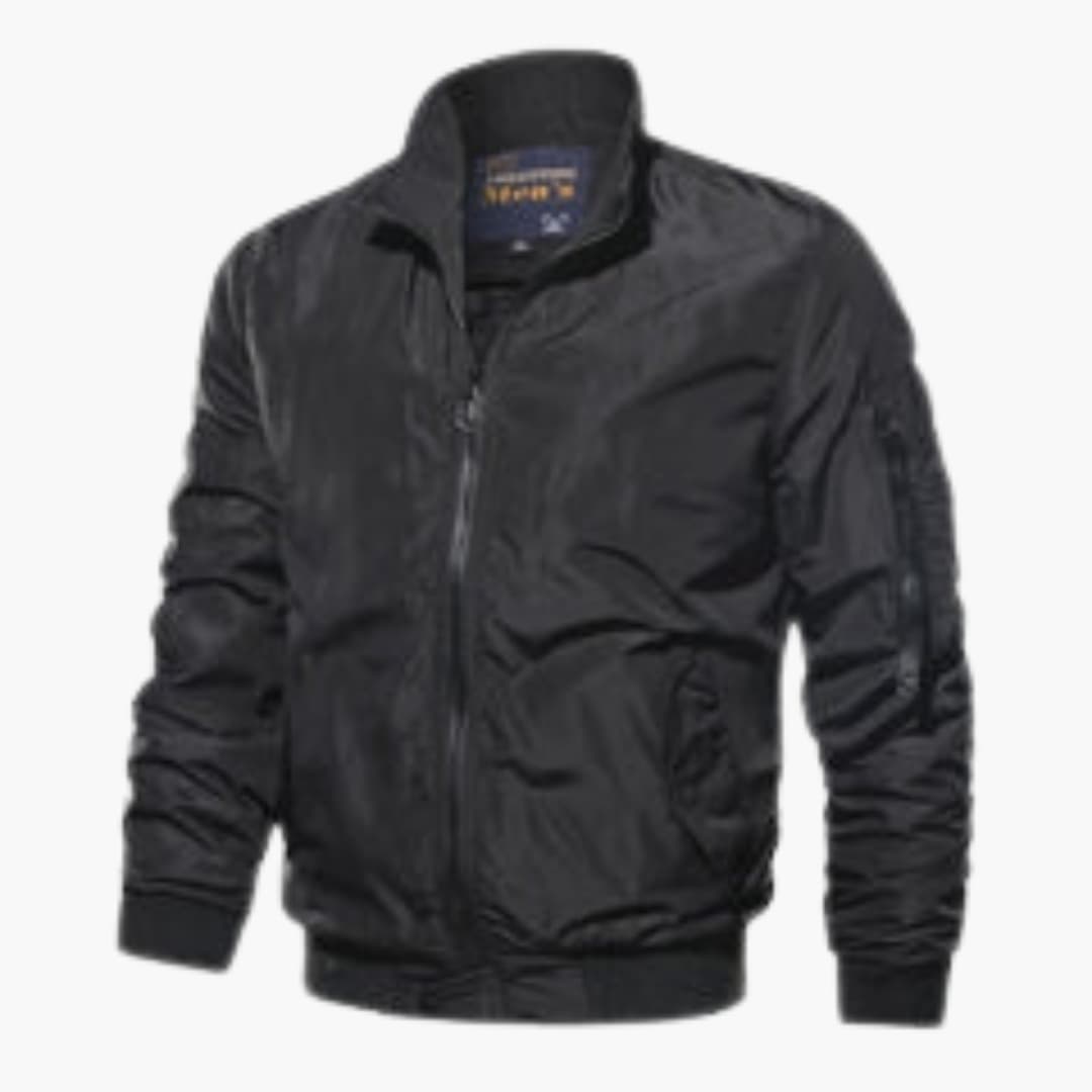 Elarova | Herren Bomberjacke mit Reißverschluss und geripptem Saum