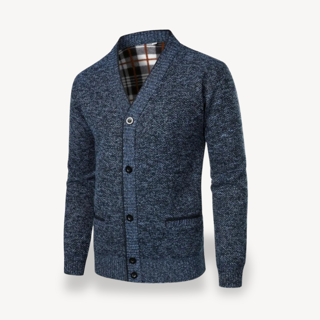 Elarova | Herren-Cardigan mit Knopfleiste