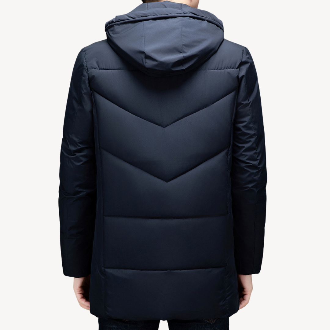 Elarova | Herren Pufferjacke mit wasserdichtem Wintermantel und Kapuze