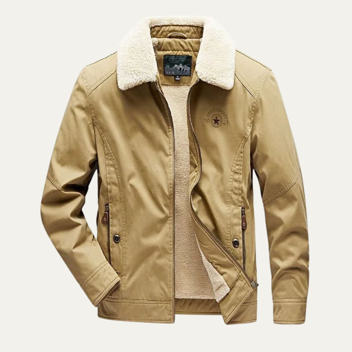 Elarova | Herren-Softshelljacke mit Sherpa-Futter und Reißverschluss