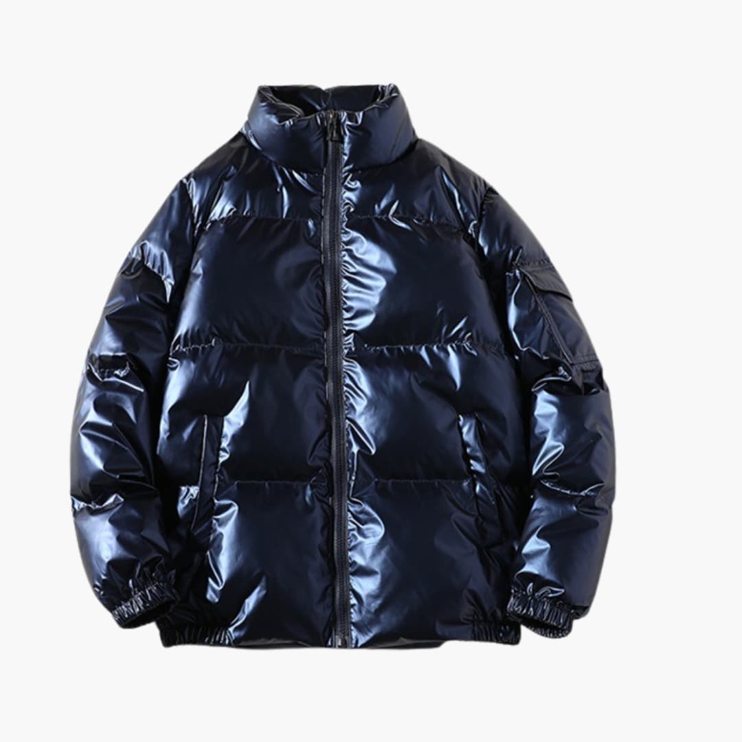 Elarova | Herren-Steppjacke mit Reißverschluss und Stehkragen