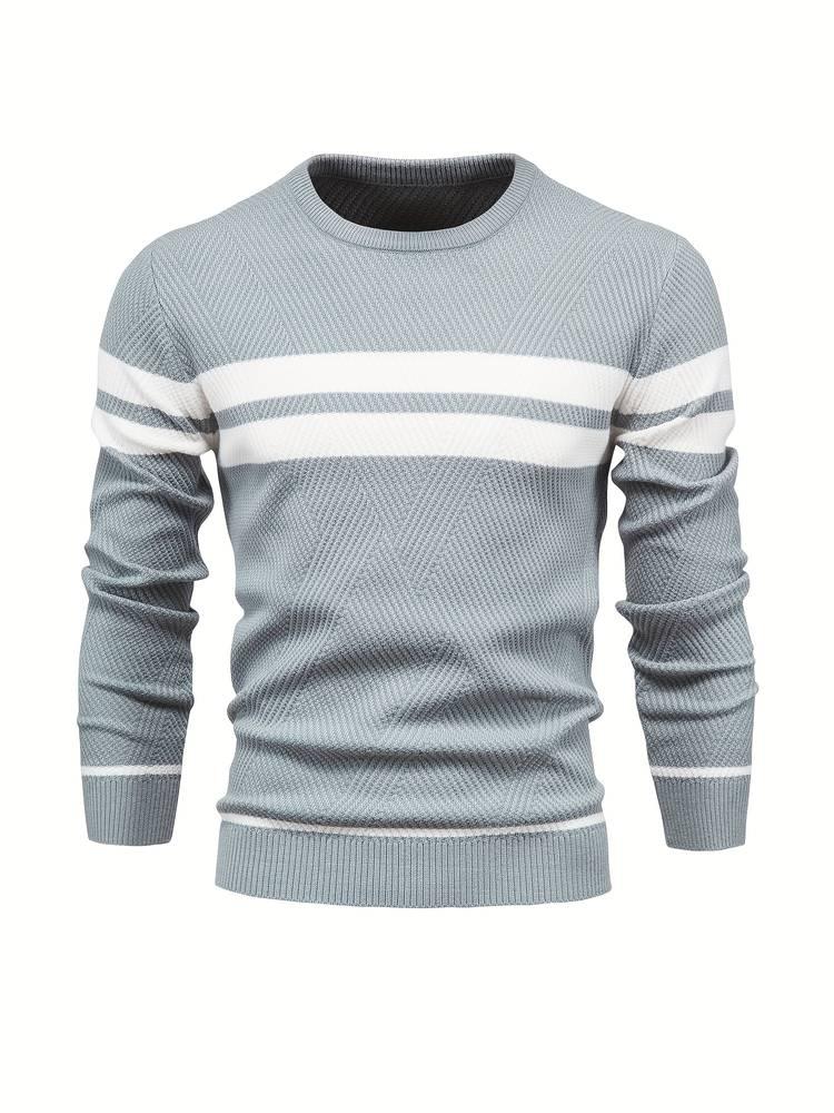 Elarova | Herren-Strickpullover mit Streifen