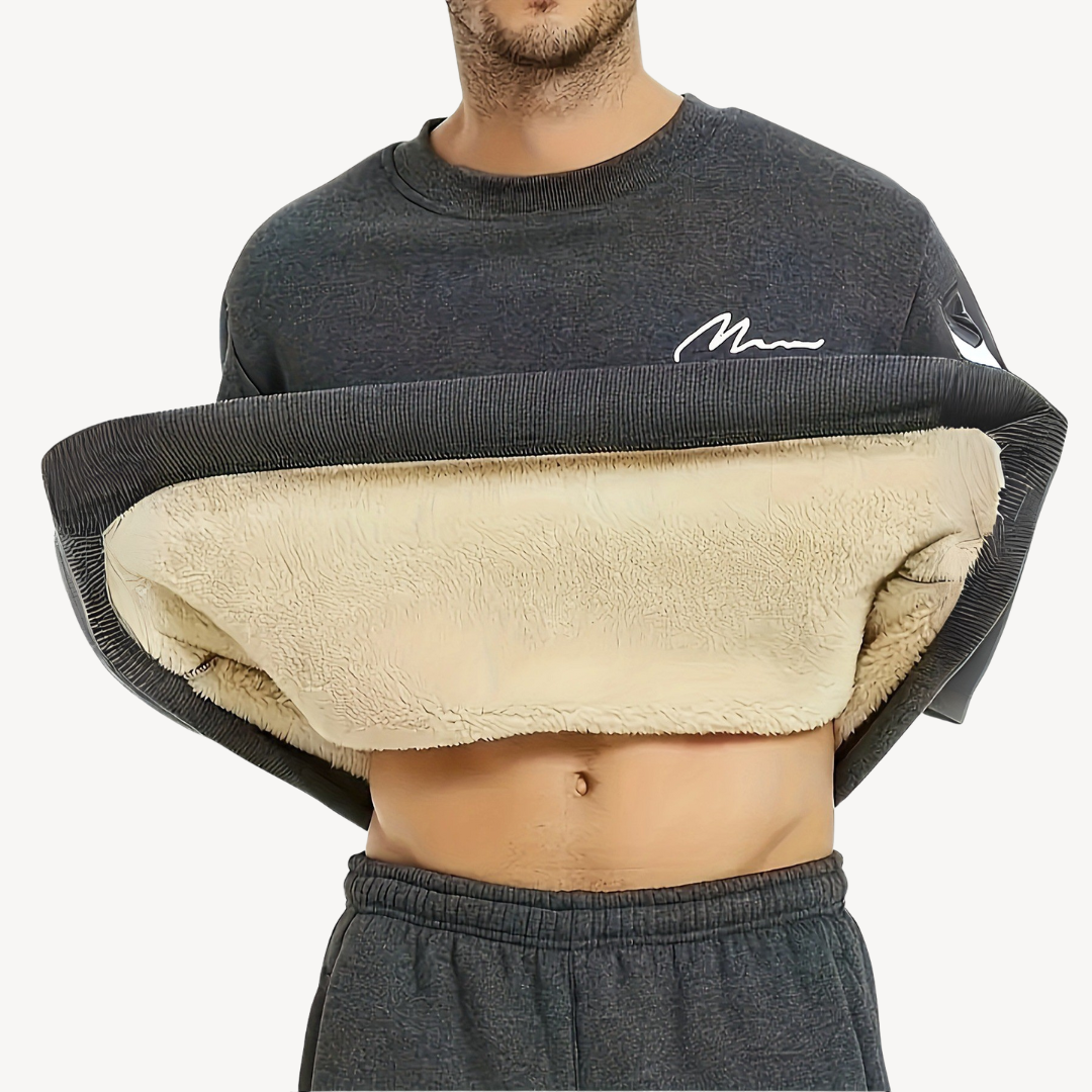 Elarova | Herren-Sweatshirt mit Fleecefutter