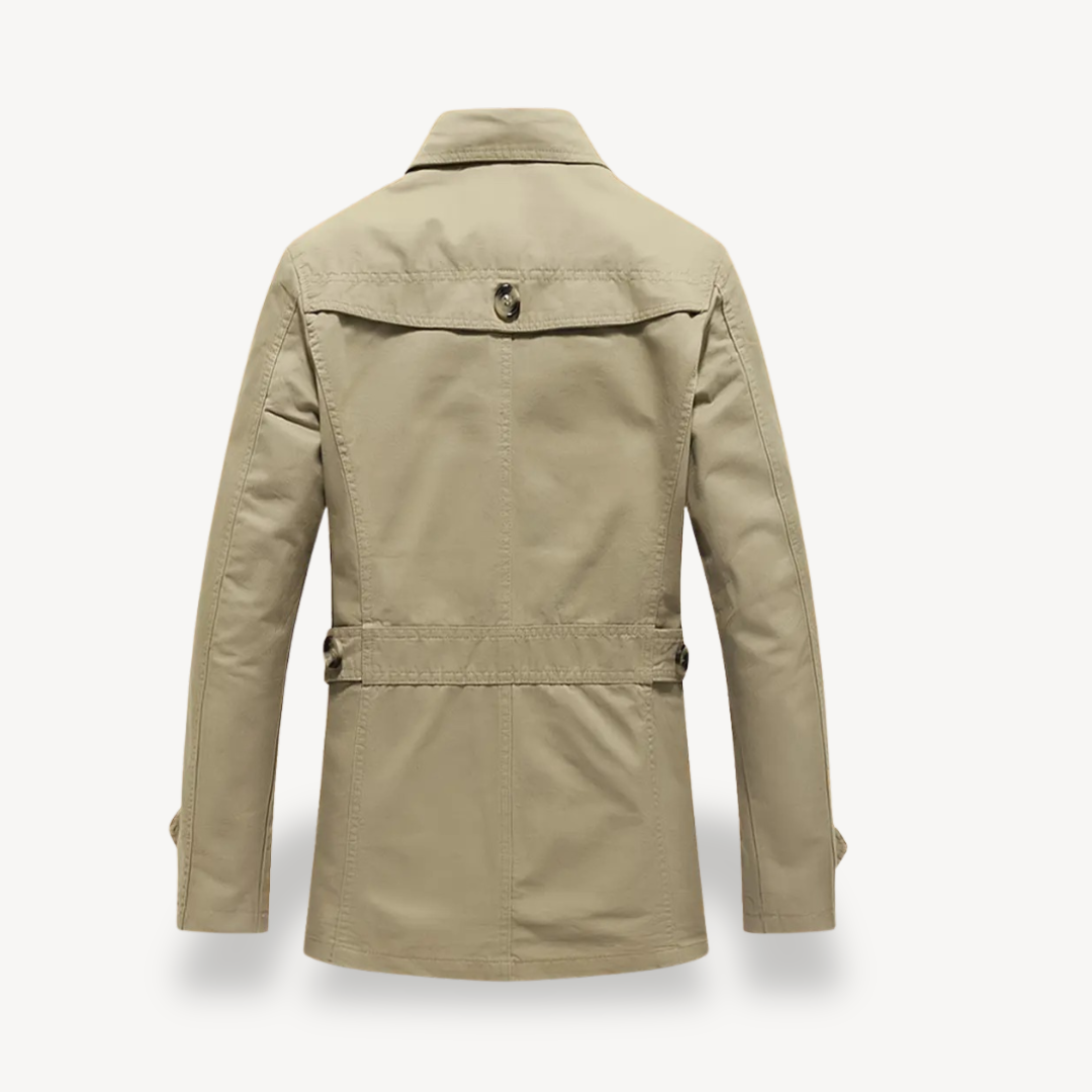 Elarova | Herren-Trenchcoat aus Baumwollmischung