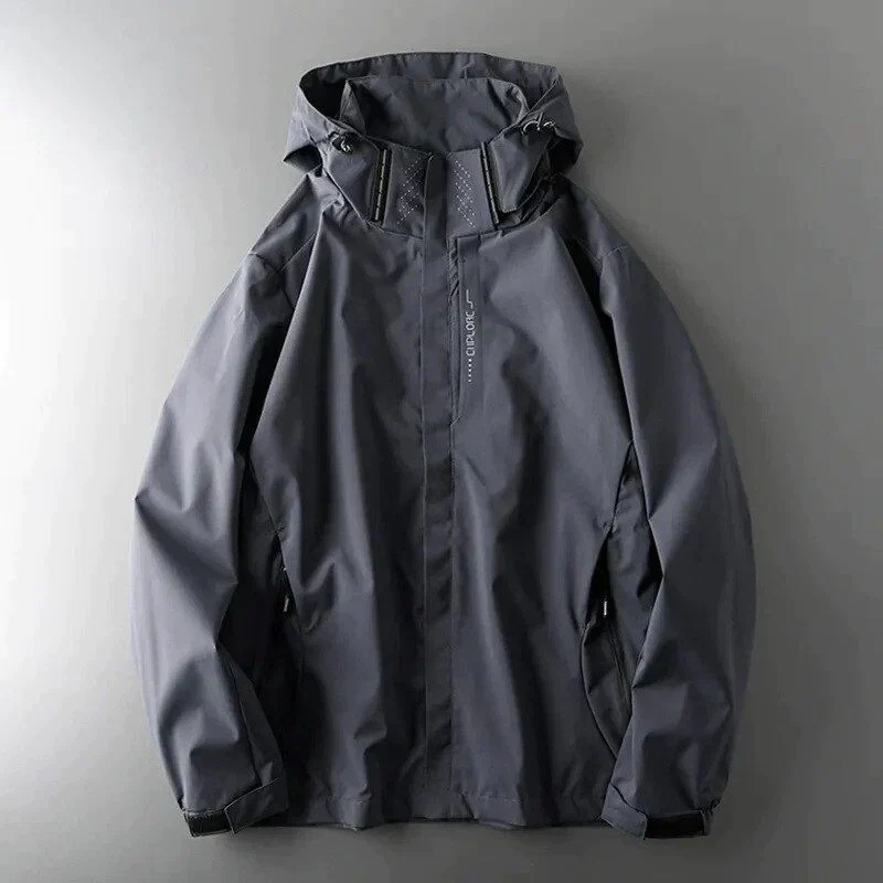 Elarova | Herren Wasserdicht Windbreaker Schwarz Jacke