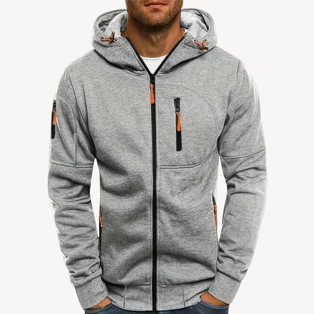 Elarova | Herren Zip Hoodie Baumwollfleece