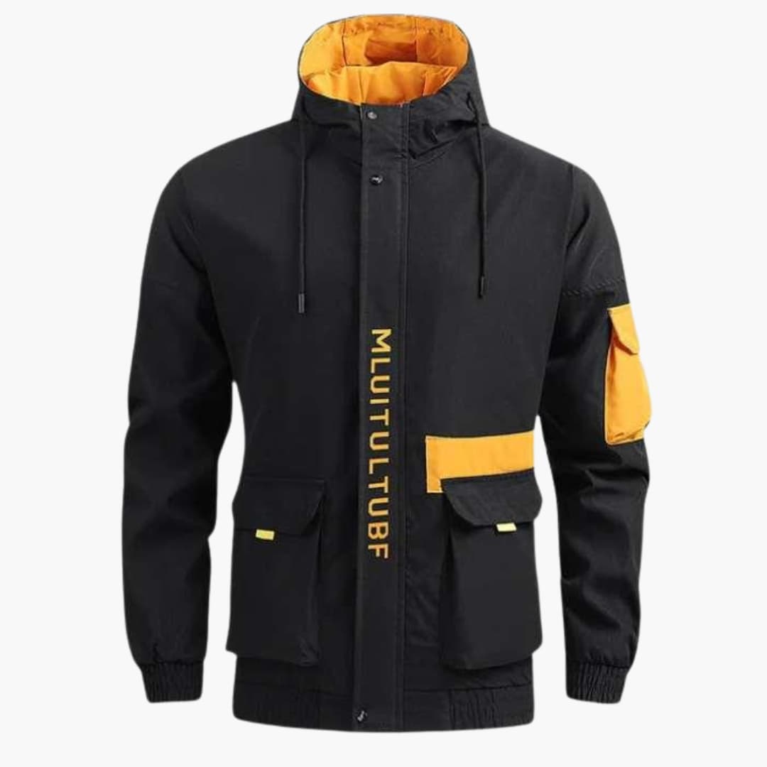 Elarova | Herren jacke mit Kapuze und mehreren Taschen