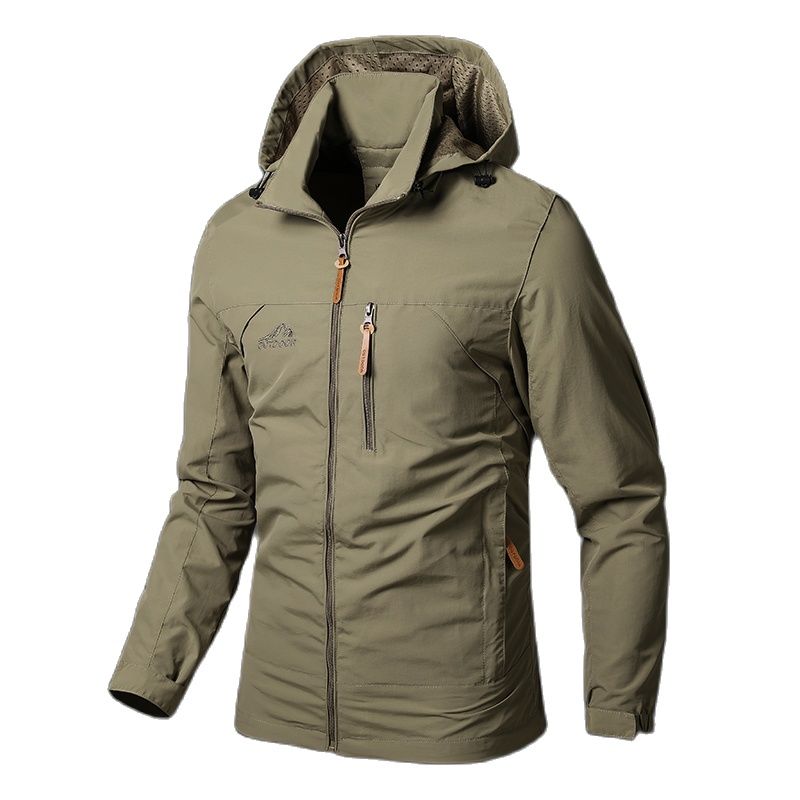 Elarova | Herrenjacke Wasserdichte Kapuzenjacke | Windbreaker Elastischer Mantel für Männer
