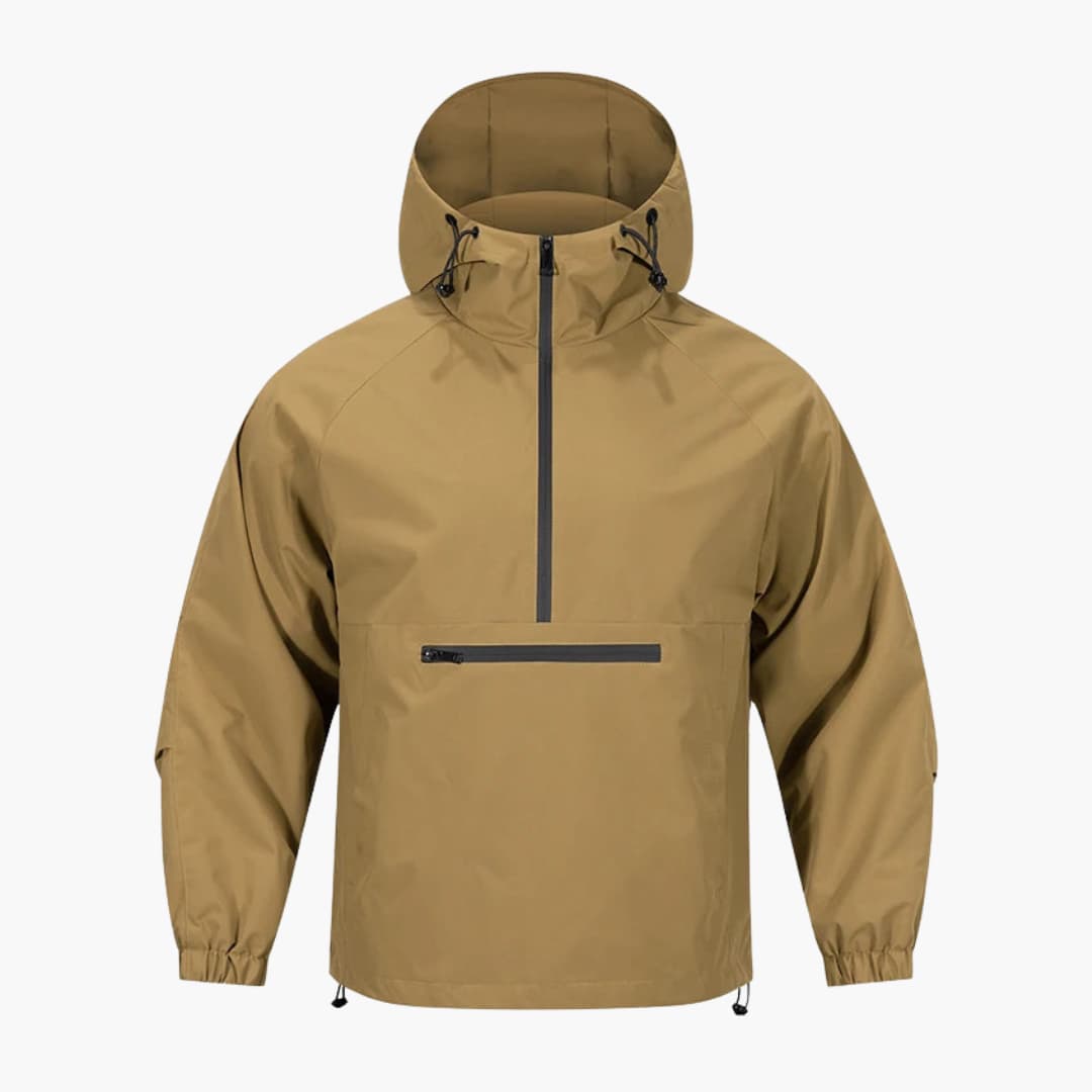 Elarova | Herrenjacke mit Kapuze Frontreißverschluss und langen Ärmeln