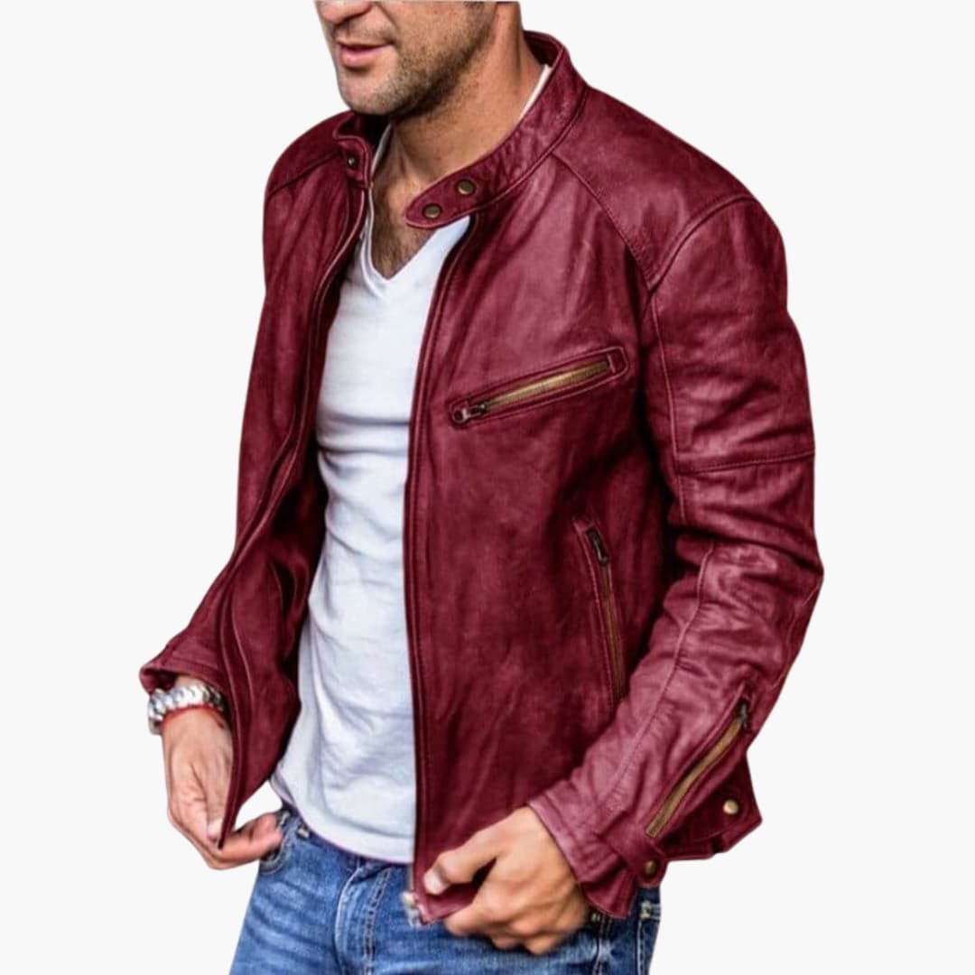 Elarova | Herrenjacke mit Stehkragen und Reißverschlusstaschen