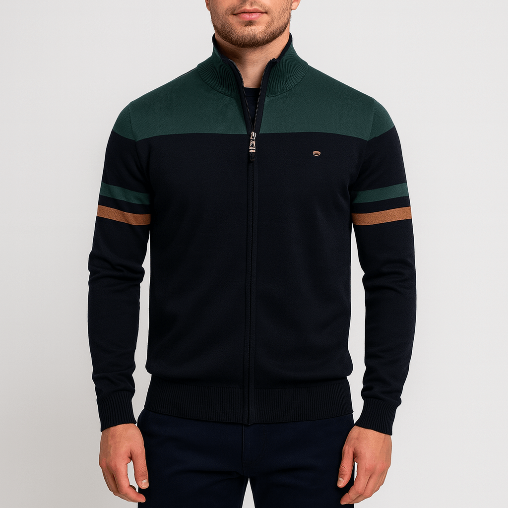 Elarova | Jacke mit Reißverschluss und Farbblock