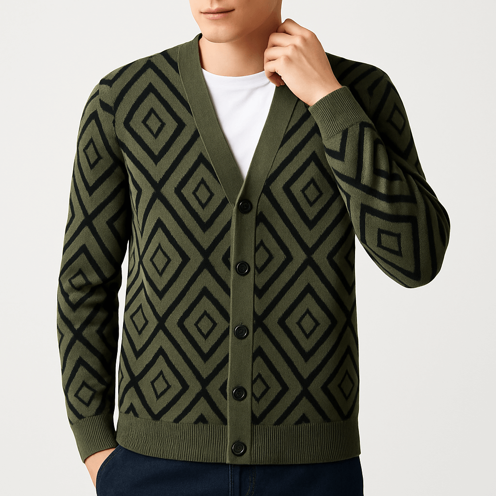 Elarova | Jacquard-Strickjacke