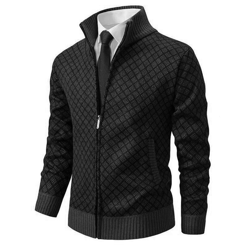 Elarova | Jacquard Strickjacke Für Herren