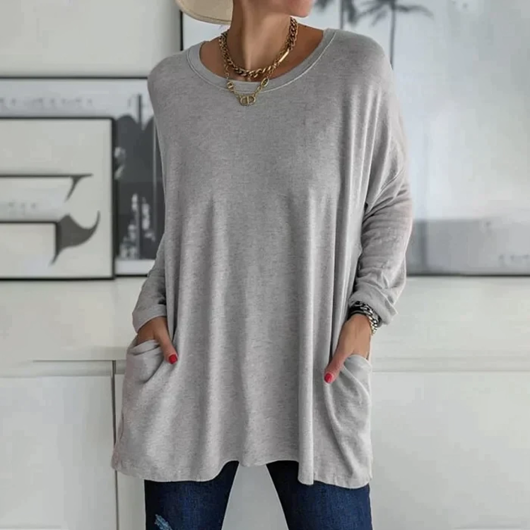 Elarova | Langärmeliger Rundhals-Pullover für Damen