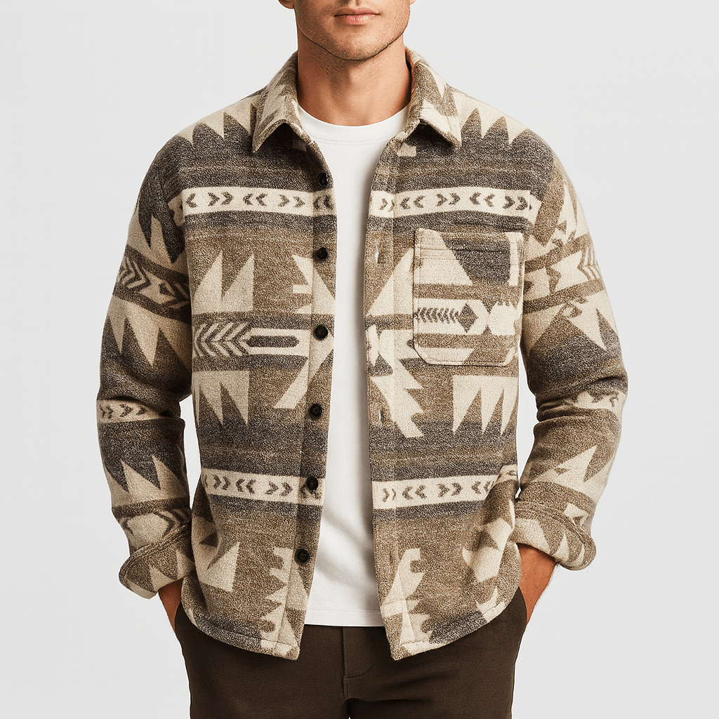 Elarova | Langärmlige Button-Down-Shacket