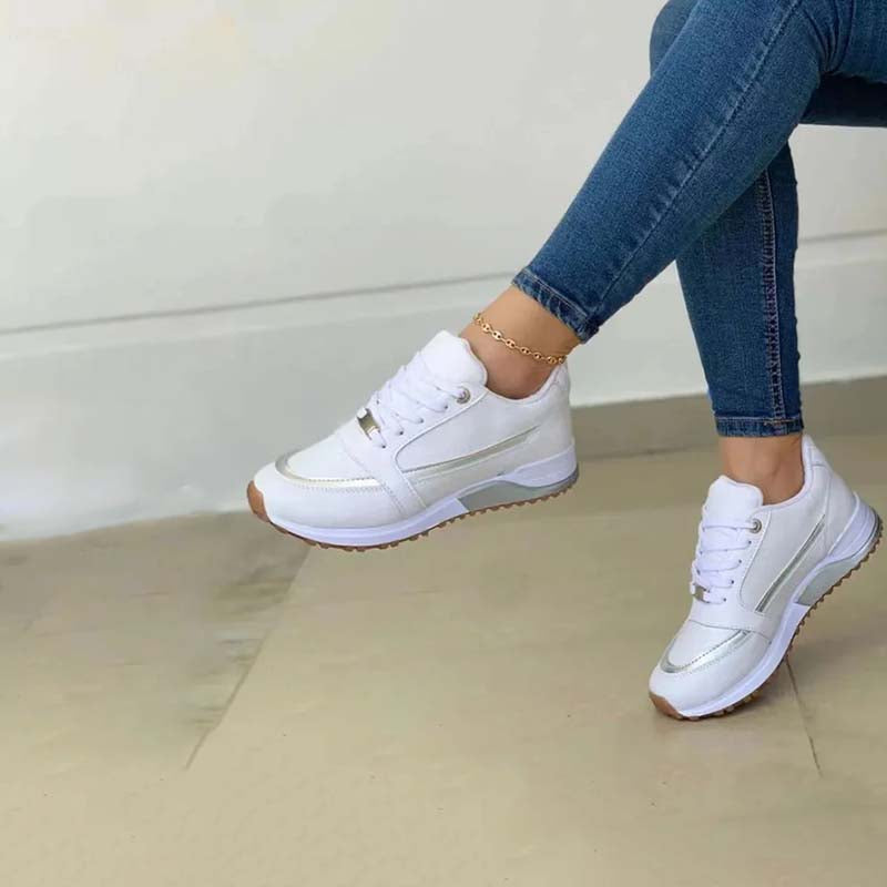 Elarova | Lässige Plateau Turnschuhe