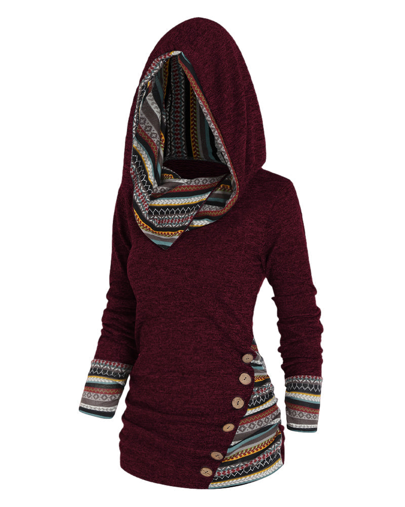 Elarova | Legere Kapuzenpullover In Kontrastfarben