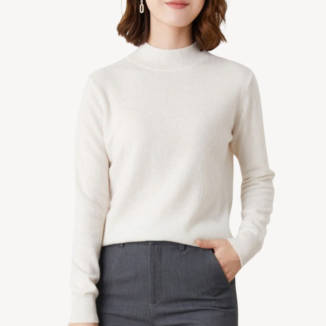 Elarova | Mock Neck Kaschmirpullover Damen