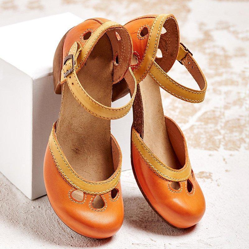 Elarova | Orthopädische Sandalen mit Niedrigem Absatz