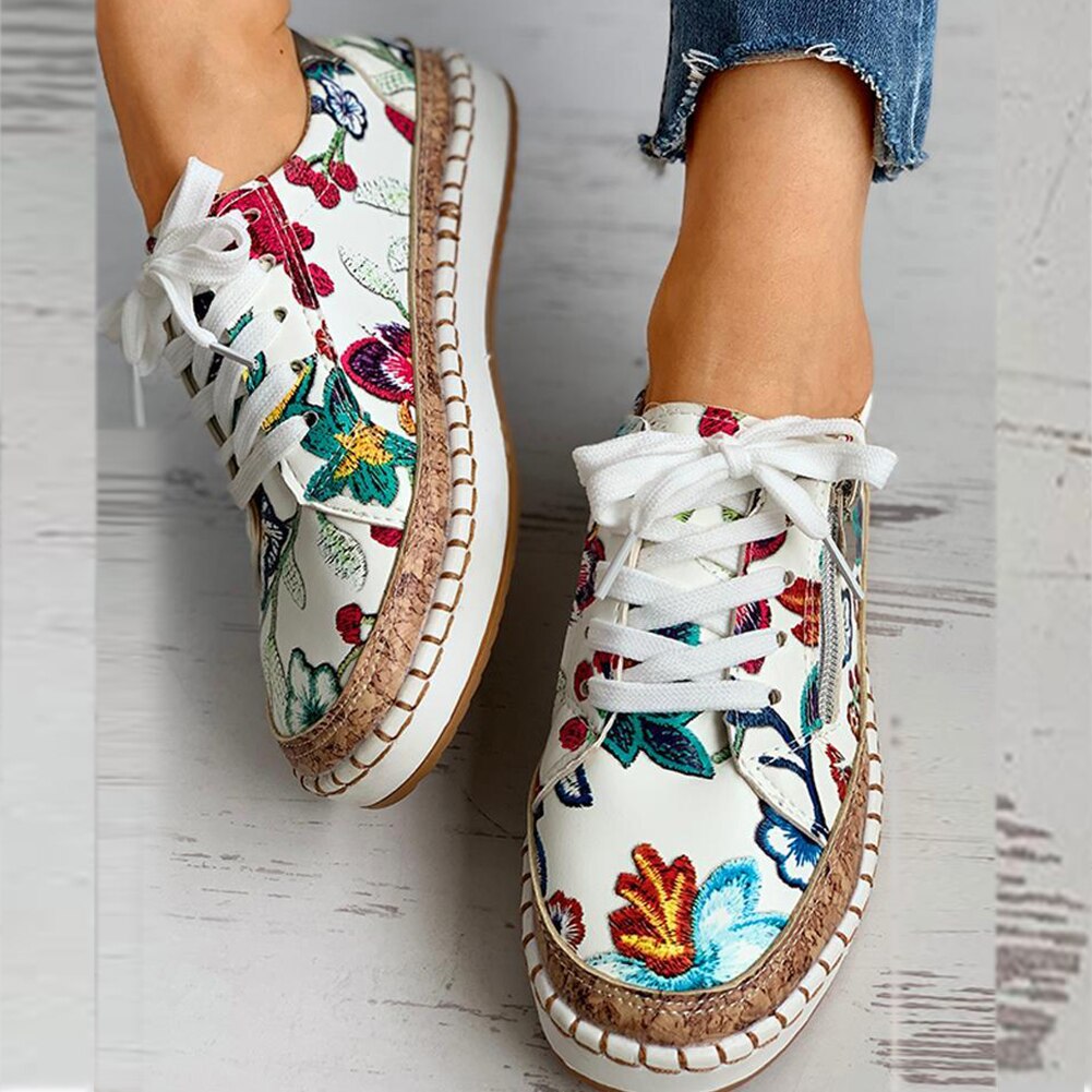 Elarova | Orthopädische Sportschuhe mit Blumenmuster