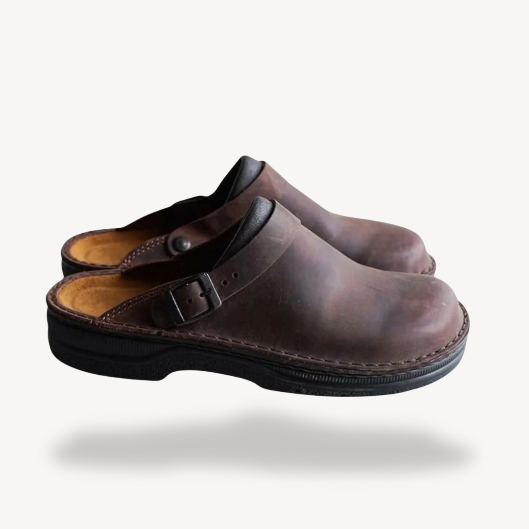 Elarova | Orthopädische Wildleder-Clogs für Herren