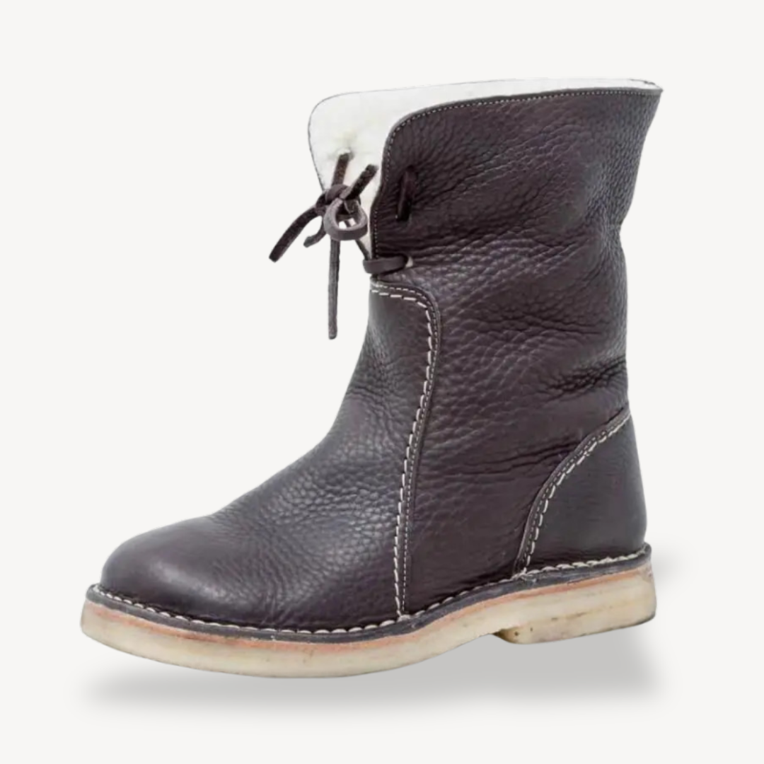 Elarova | Orthopädische, verstellbare Lederstiefeletten mit Schnürung