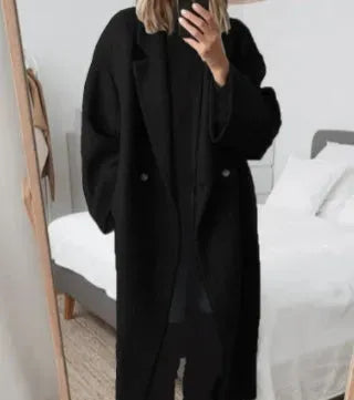 Elarova | Oversize DamenKaschmirMantel Mit Reverskragen