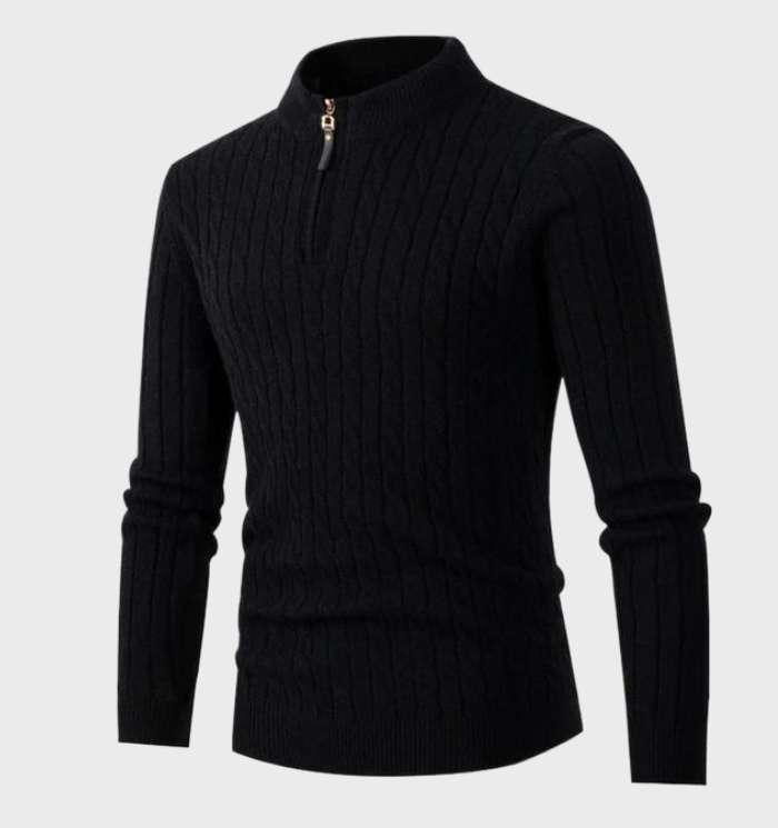 Elarova | Schmal geschnittener Herrenstrickpullover