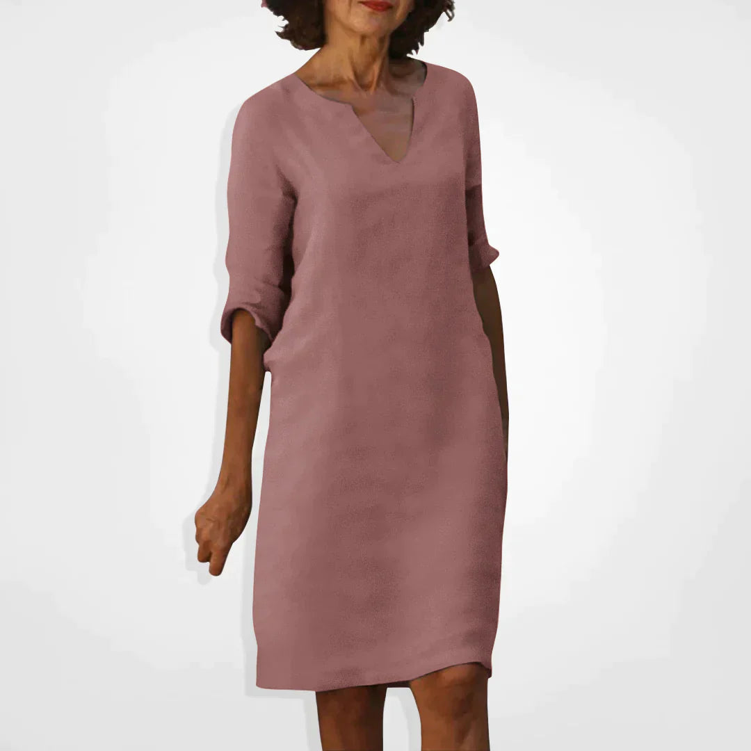 Elarova | Sommerkleid mit V-Ausschnitt