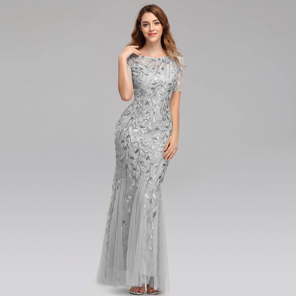 Elarova Spitzen-Abendkleid
