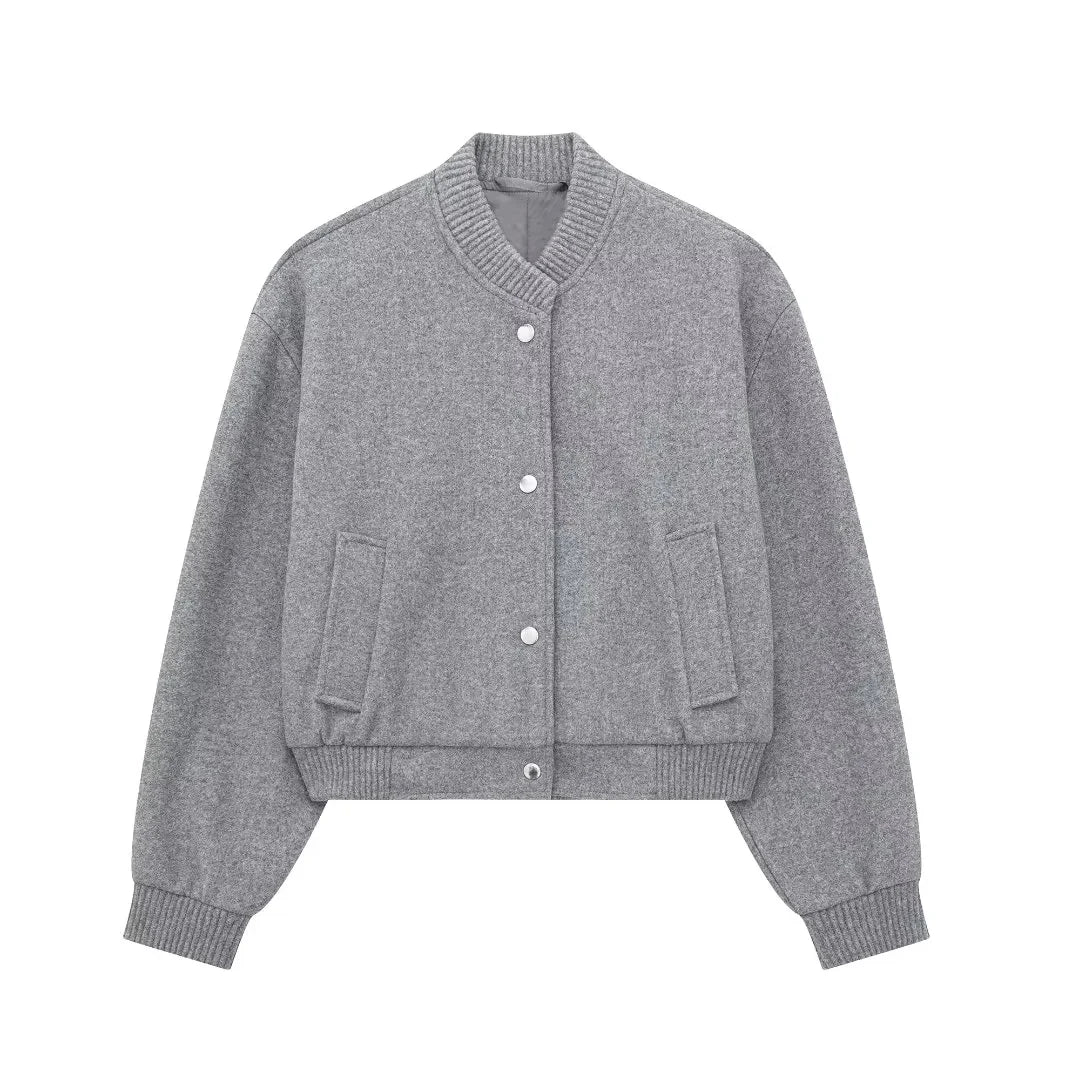 Elarova | Stilvolles Cropped Bomberjacke