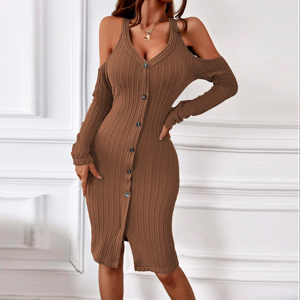 Elarova Strickkleid: figurbetontes Mini-Strickkleid