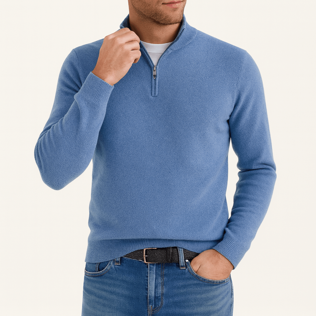 Elarova | Strickpullover mit durchgehendem Reißverschluss