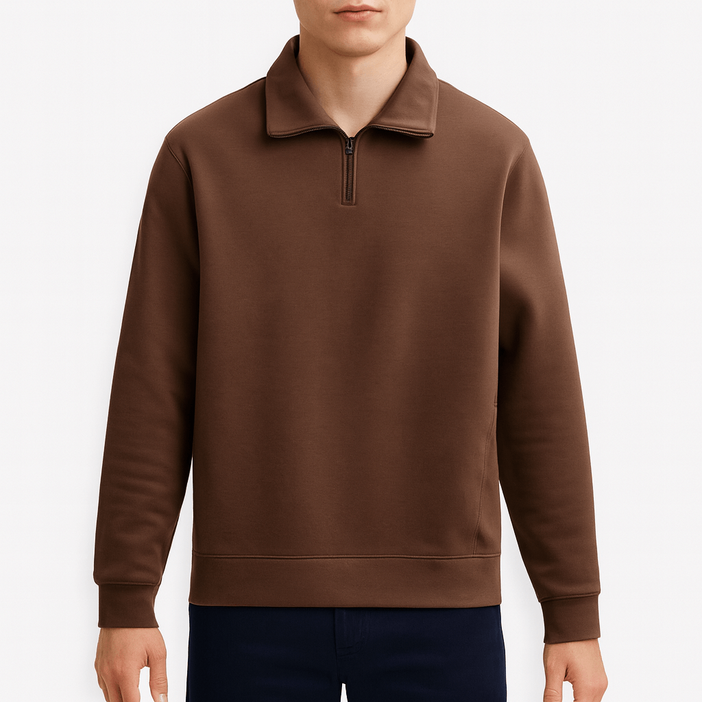 Elarova | Strickpullover mit halbem Reißverschluss